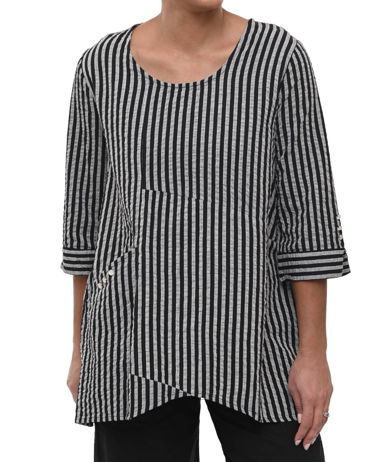 

Топ Everley в полоску из пике Harrison Tulip Clothing, Harrison Seersucker Stripe