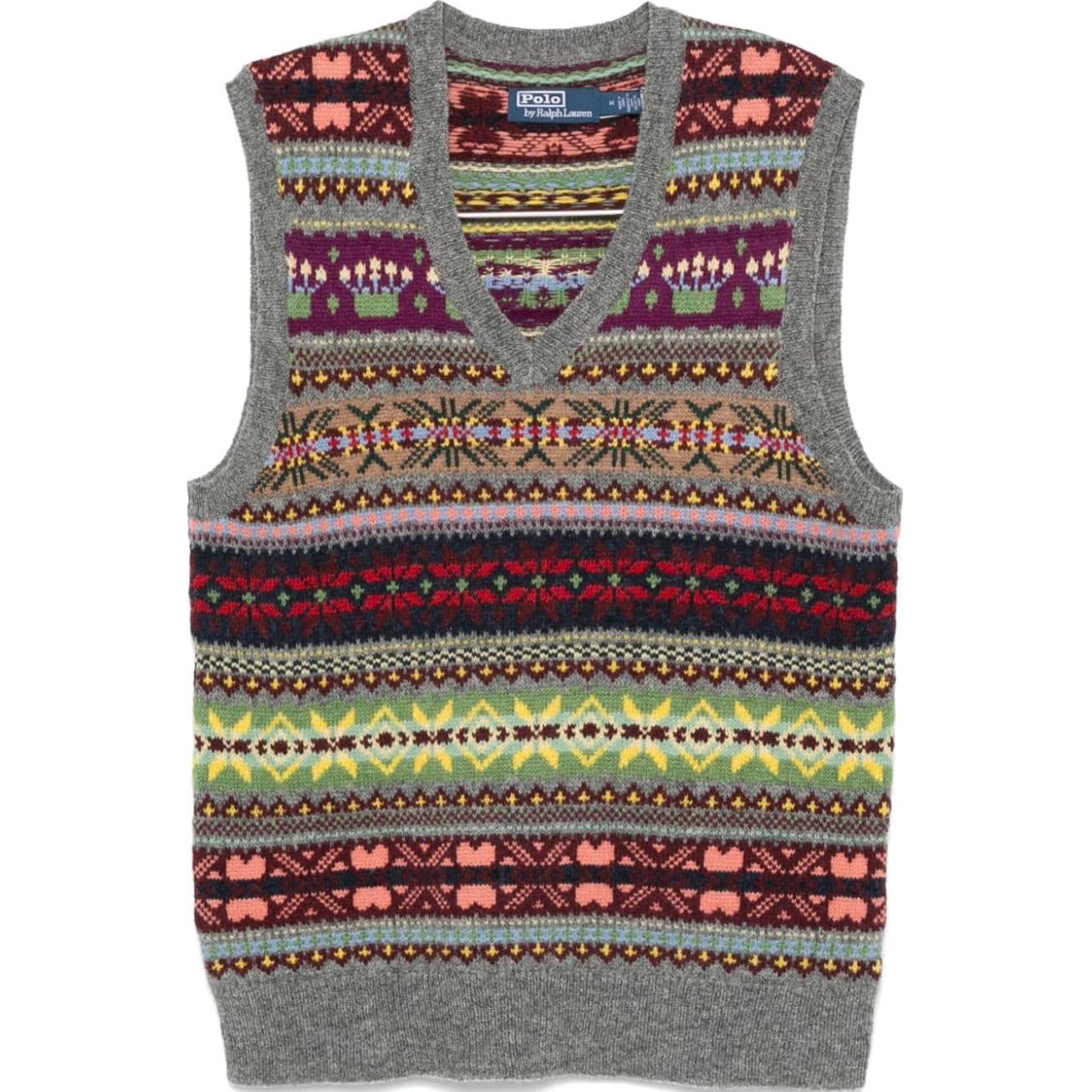 

Детский майка с v-образным вырезом и вышивкой Polo Ralph Lauren, серый