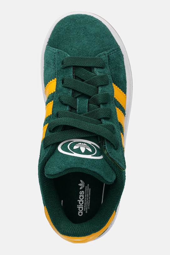 Детские замшевые кроссовки Campus 00s Adidas Originals, зеленый — фото 4