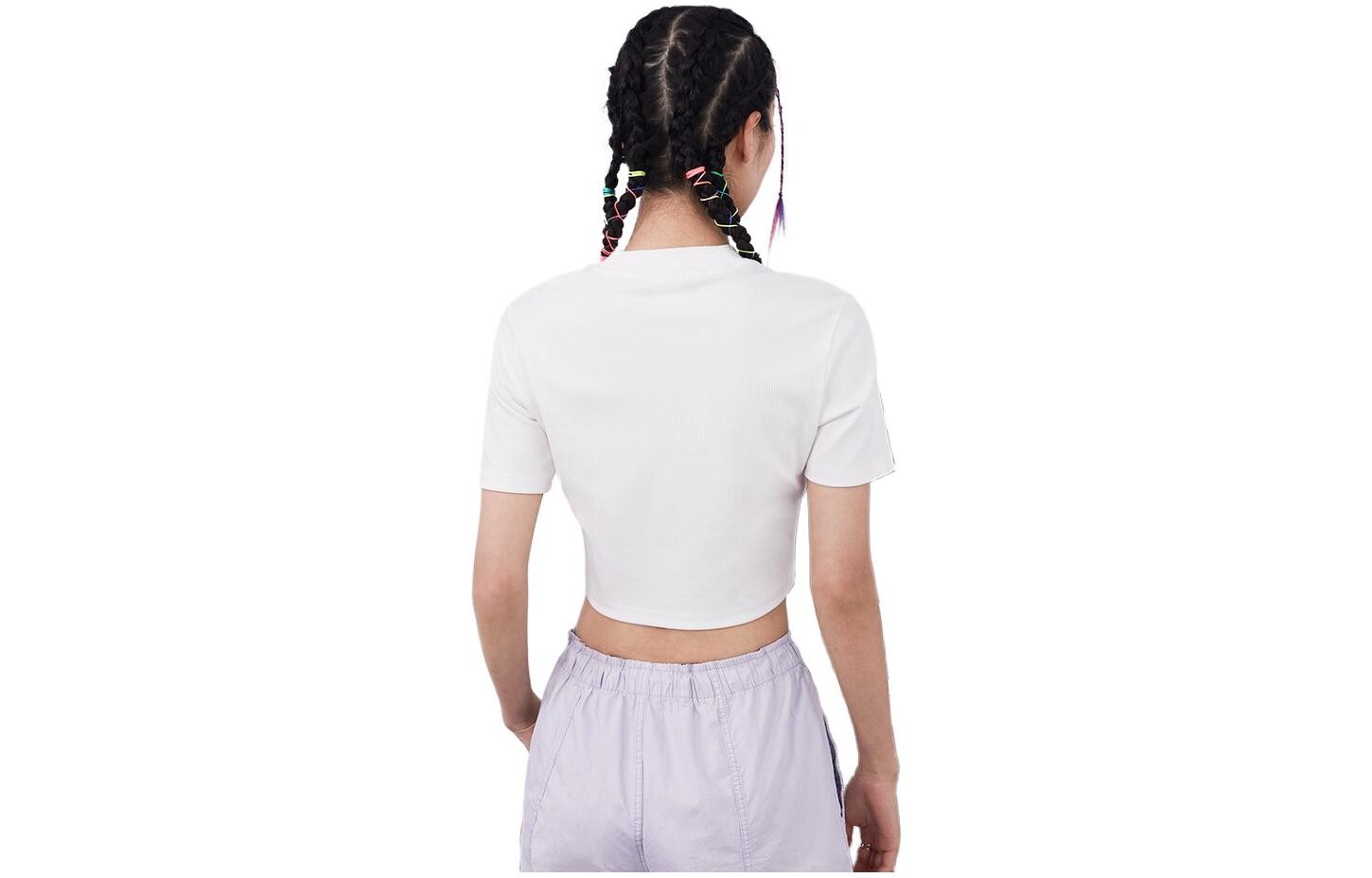 Футболка Adidas Originals Adicolor Essentials Rib Cropped, белый — фото 3