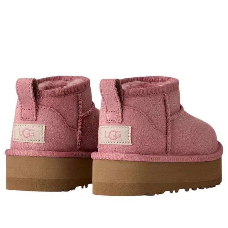 (GS) Классические ультраминиатюрные ботинки UGG на платформе 'Pink Dawn' — фото 3