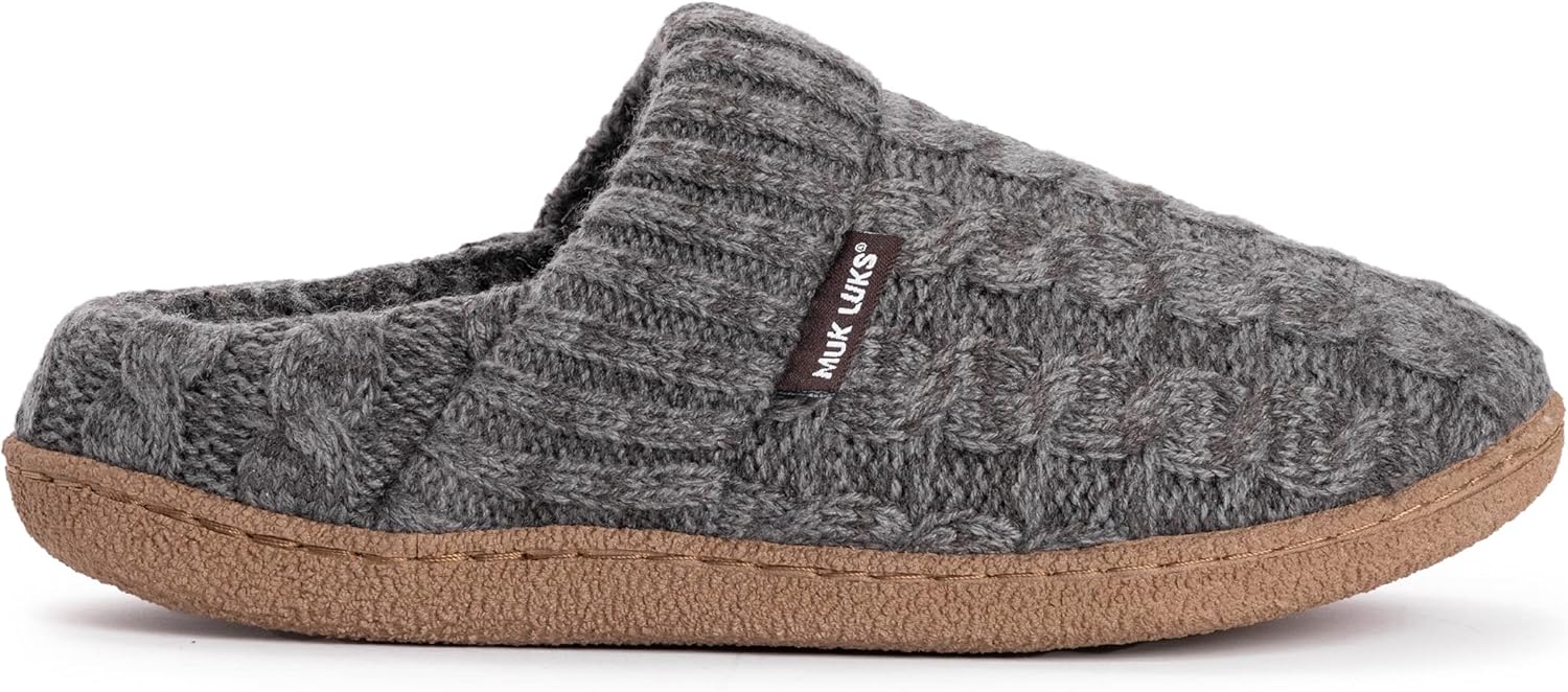 Тапочки MUK LUKS для мужчин Muk Luks Men's Marcel, темно-серый — фото 3