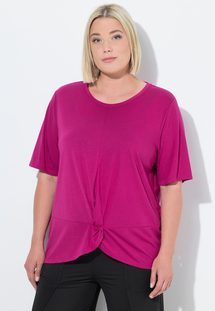 

Футболка Ulla Popken ANTIBACTERIAL DRAPED, Magenta/Pink, Розовый, Футболка Ulla Popken ANTIBACTERIAL DRAPED, Magenta/Pink