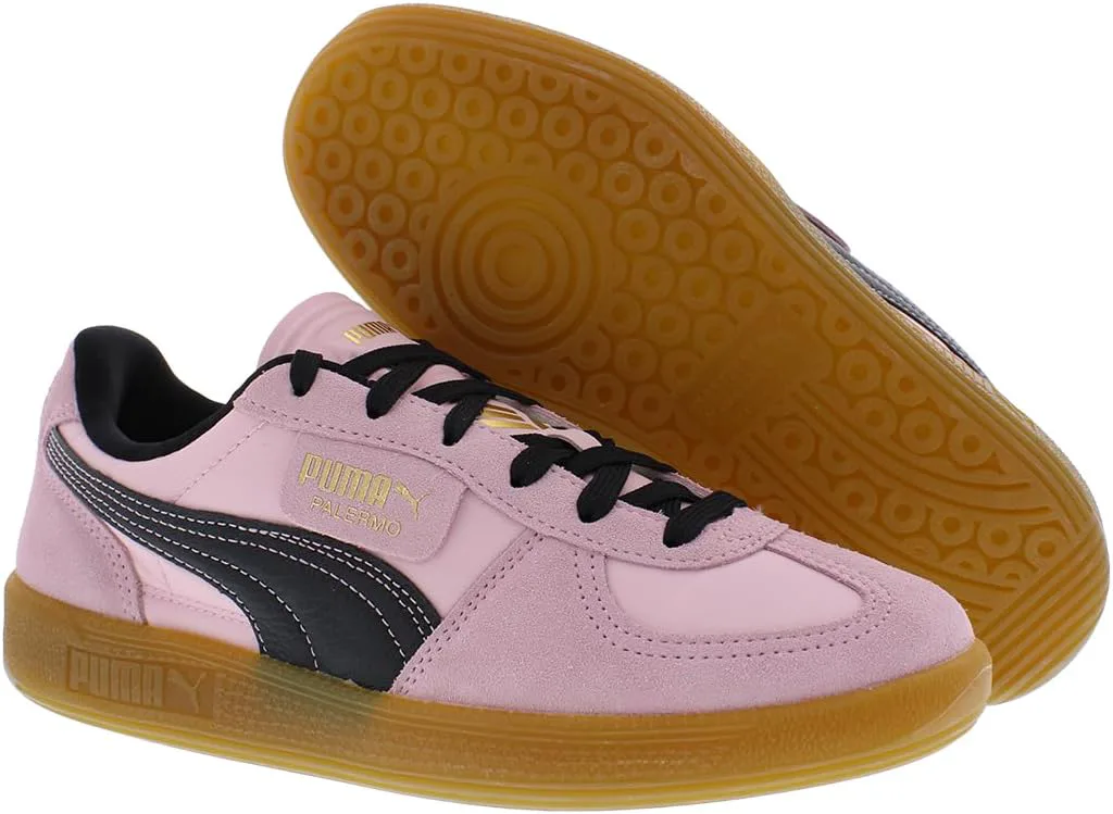 Мужские кроссовки PUMA Palermo OG на шнуровке повседневные - синие, ярко-розовый/черный/нежно-розовый — фото 4