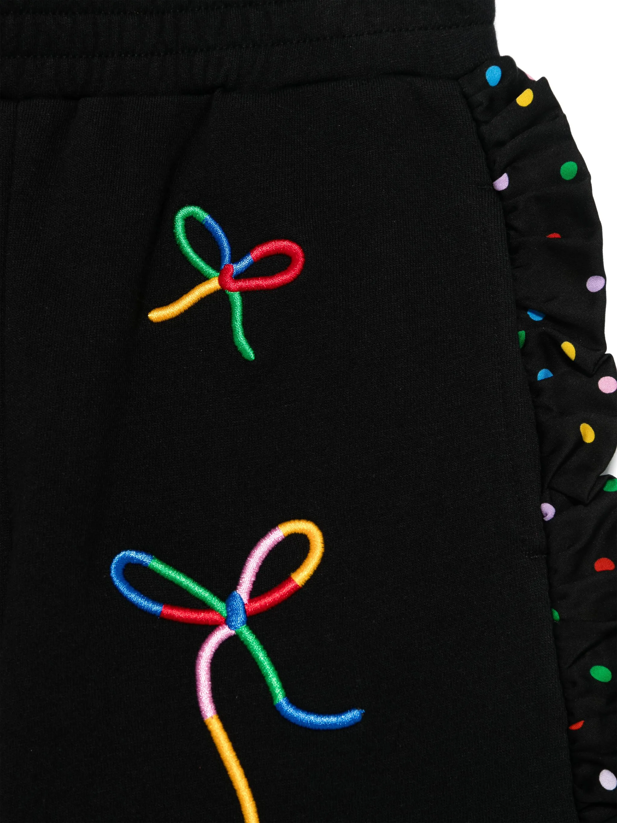 Брюки с вышивкой Stella Mccartney Kids, черный — фото 3