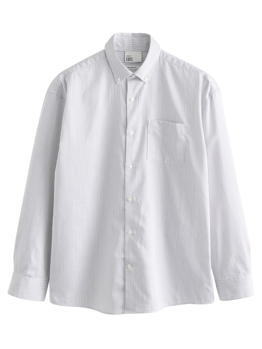 

Повседневная рубашка Next Regular fit Button Up Shirt, серый