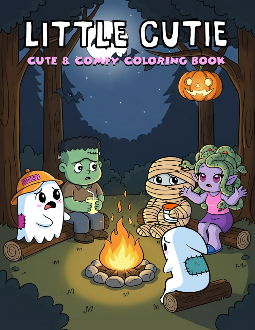 

Little Cutie - A Cute and Spooky Coloring Book for Adults and Teens: 50 Kawaii and Gothic Coloring Pages: Cute Monsters, Creepy Creatures, and Cozy ... to Relax and Express Yourself Creatively (Independently published)
