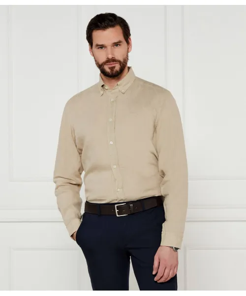 

Льняная рубашка h-liam-bd-e-c1-243 Regular fit Boss, бежевый