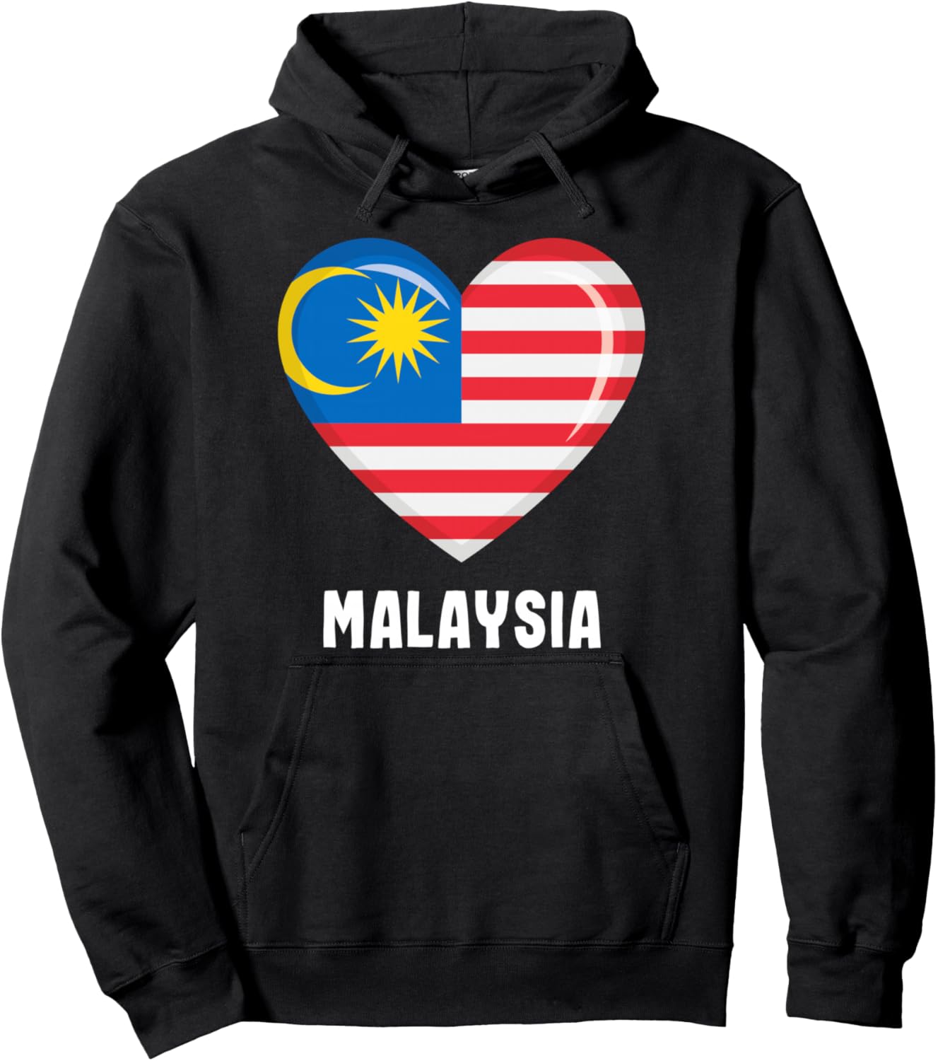 

Рубашка с флагом Малайзии, Малайзия Толстовка Malaysia Flag Clothing, черный