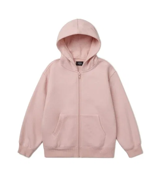 Детская худи-куртка на молнии MUSINSA STANDARD KIDS, индийский розовый — фото 2