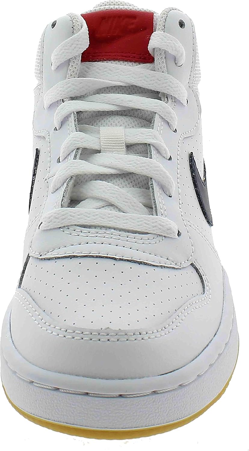 Мужские кроссовки Nike Court Borough Mid (Gs), белый/красный/коричневый/светло-коричневый — фото 4