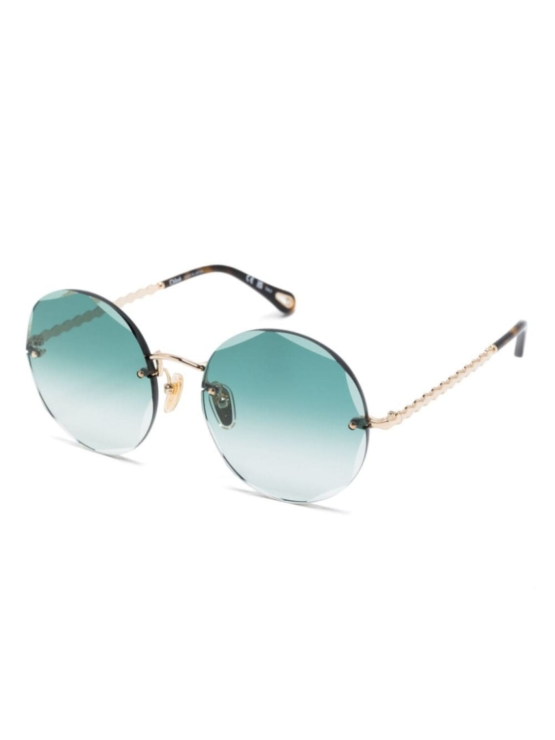 

Chloé Eyewear солнцезащитные очки в круглой оправе, золотой