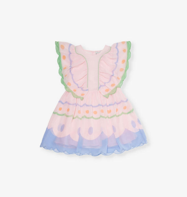 

Мини-Платье с оборками и узором из ткани 4-8 лет Stella Mccartney, мультиколор