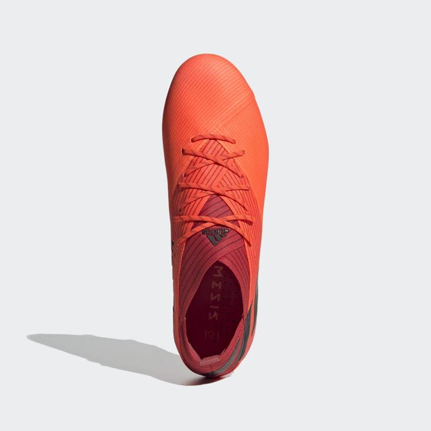Мужские футбольные бутсы Adidas Nemeziz 19.1 для твердого грунта, коралловый/черный/красный — фото 4