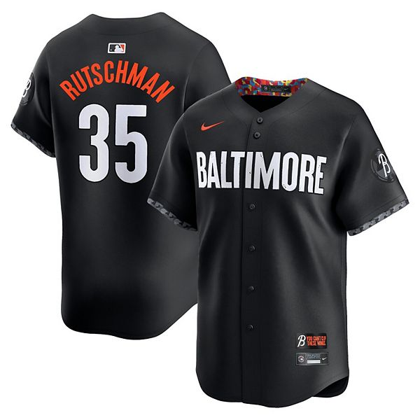 

Мужская бейсболка Baltimore Orioles City Connect Limited с именем игрока Adley Rutschman, черная Nike