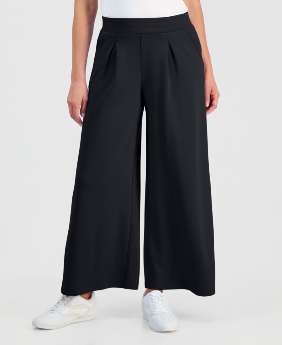 

Укороченные спортивные брюки с высокой посадкой и широкими штанинами, эксклюзивно для Macy's INC International Concepts, Deep Black