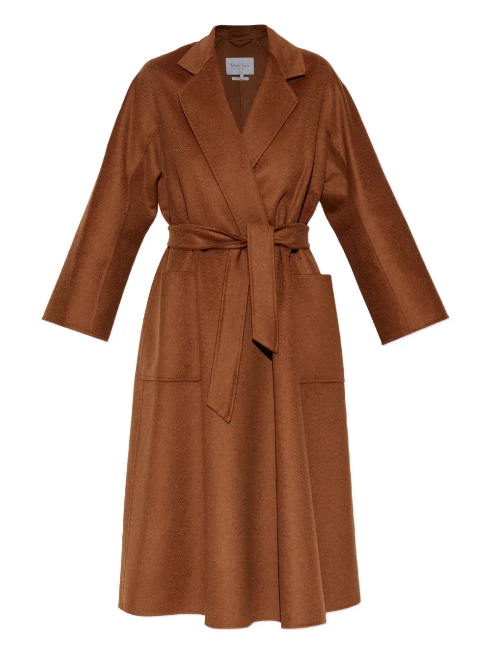 

Пальто с широкими рукавами и поясом Max Mara, коричневый