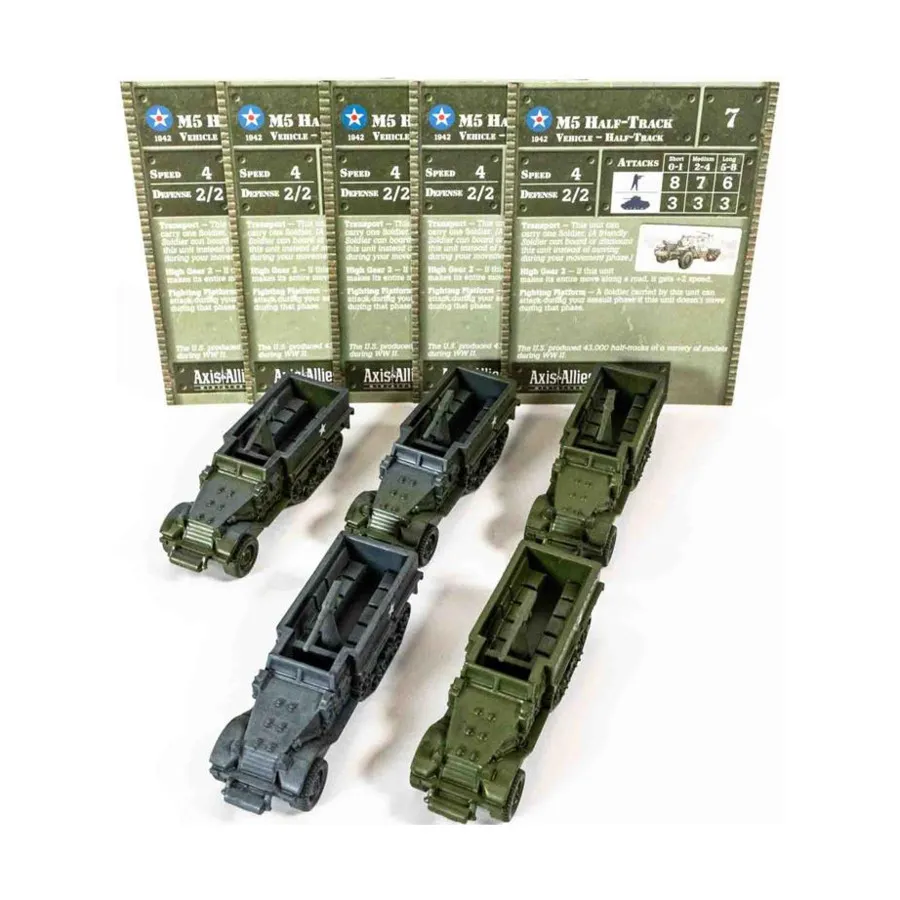 

Полугусеничный M5 (Северная Африка, 1940–1943 гг.) (U) x5, Axis & Allies - Collectible Miniatures Game - North Africa 1940-1943 Singles