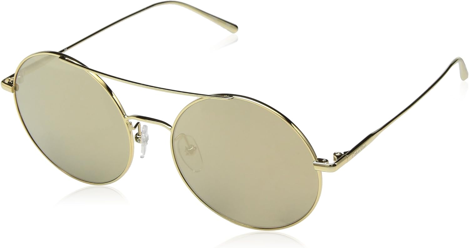 

Круглые солнцезащитные очки Calvin Klein Ck2156s для женщин, Gold/Gold