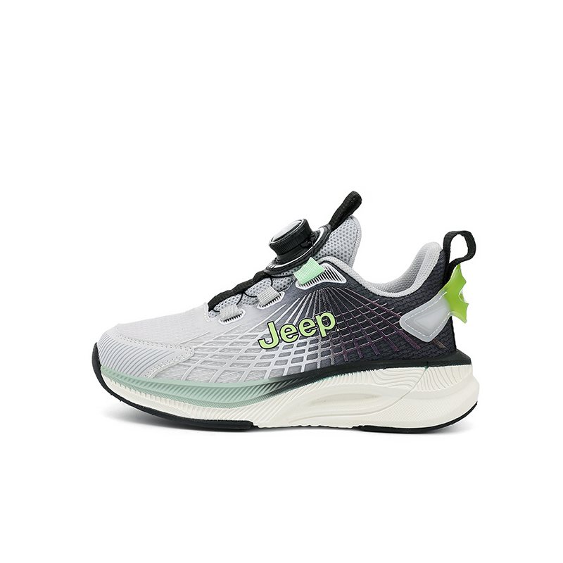 

Износостойкие амортизирующие дышащие низкие детские кроссовки для повседневной носки Jeep, зеленый