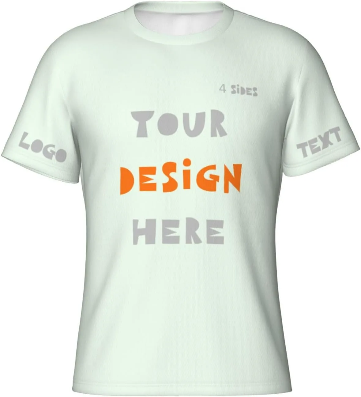 

Футболка с принтом на 4 сторонах