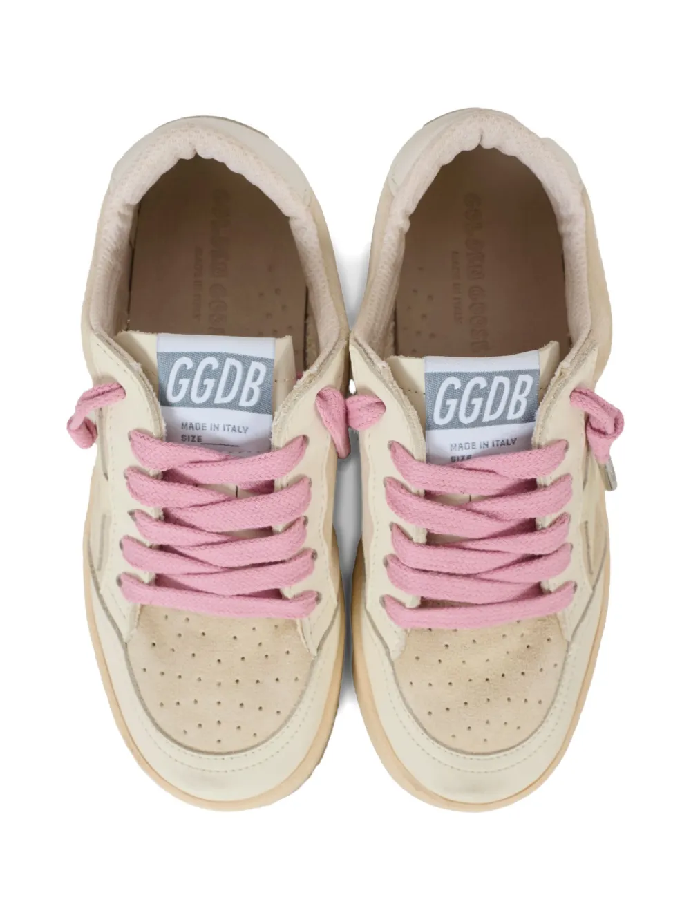 Замшевые кроссовки на шнуровке GOLDEN GOOSE, нейтральный — фото 3