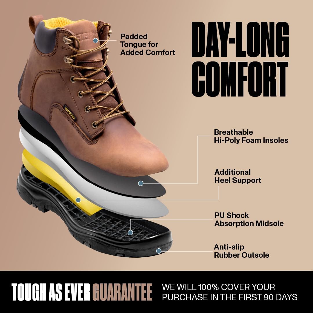 Мужские водонепроницаемые походные рабочие ботинки EVERBOOTS ULTRA DRY Ever Boots, темно-коричневый — фото 3