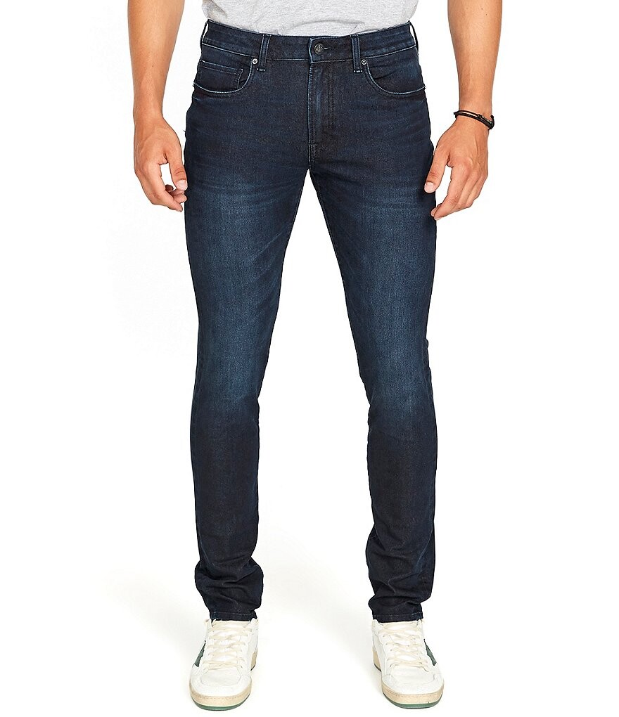 

Темные потертые джинсы скинни Max Fit Buffalo David Bitton, синий