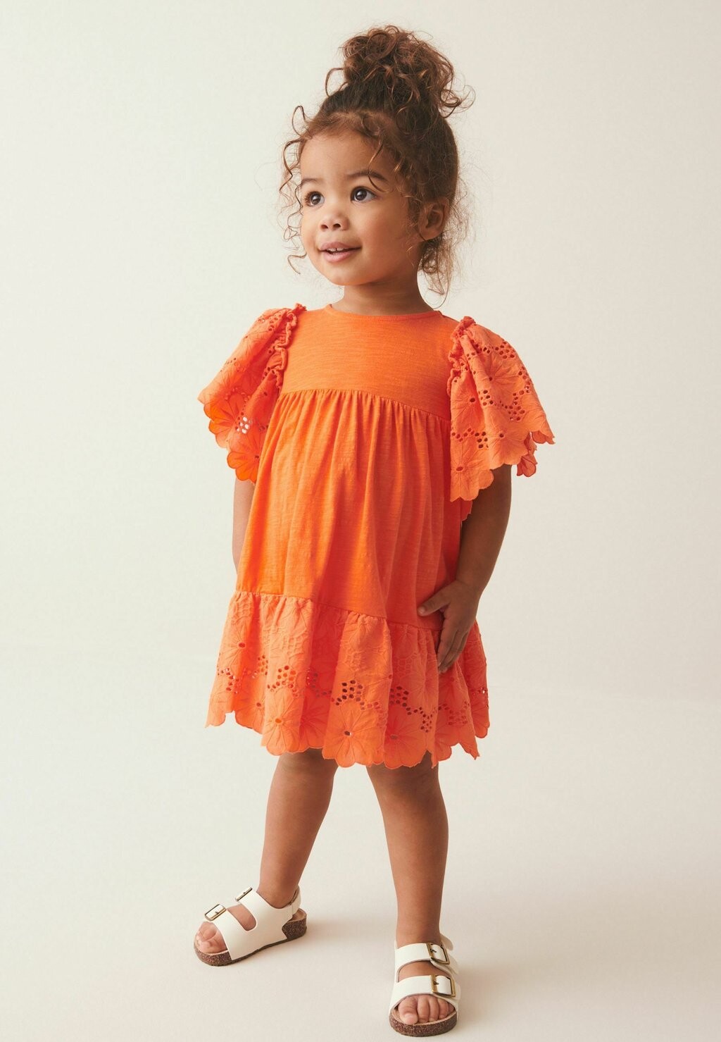 

Дневное платье BRODERIE REGULAR FIT Next, оранжевый