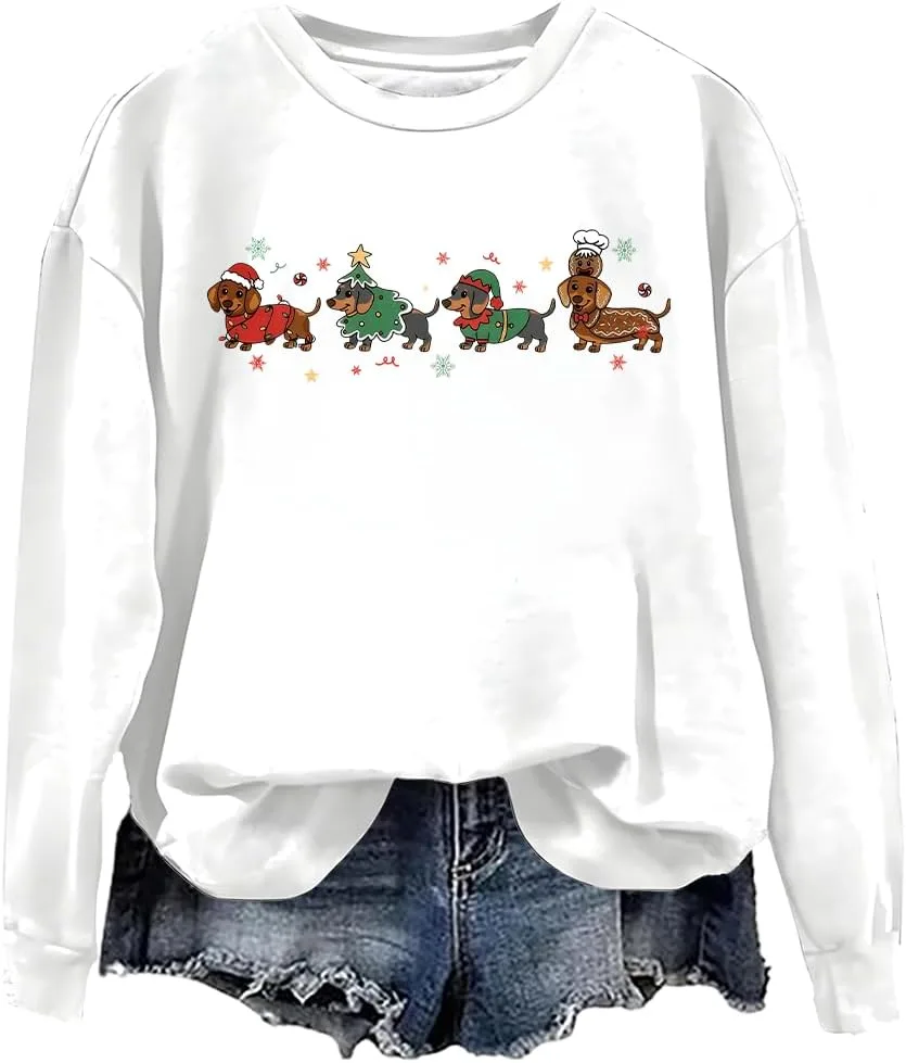 

Свитер с таксой на Рождество woati