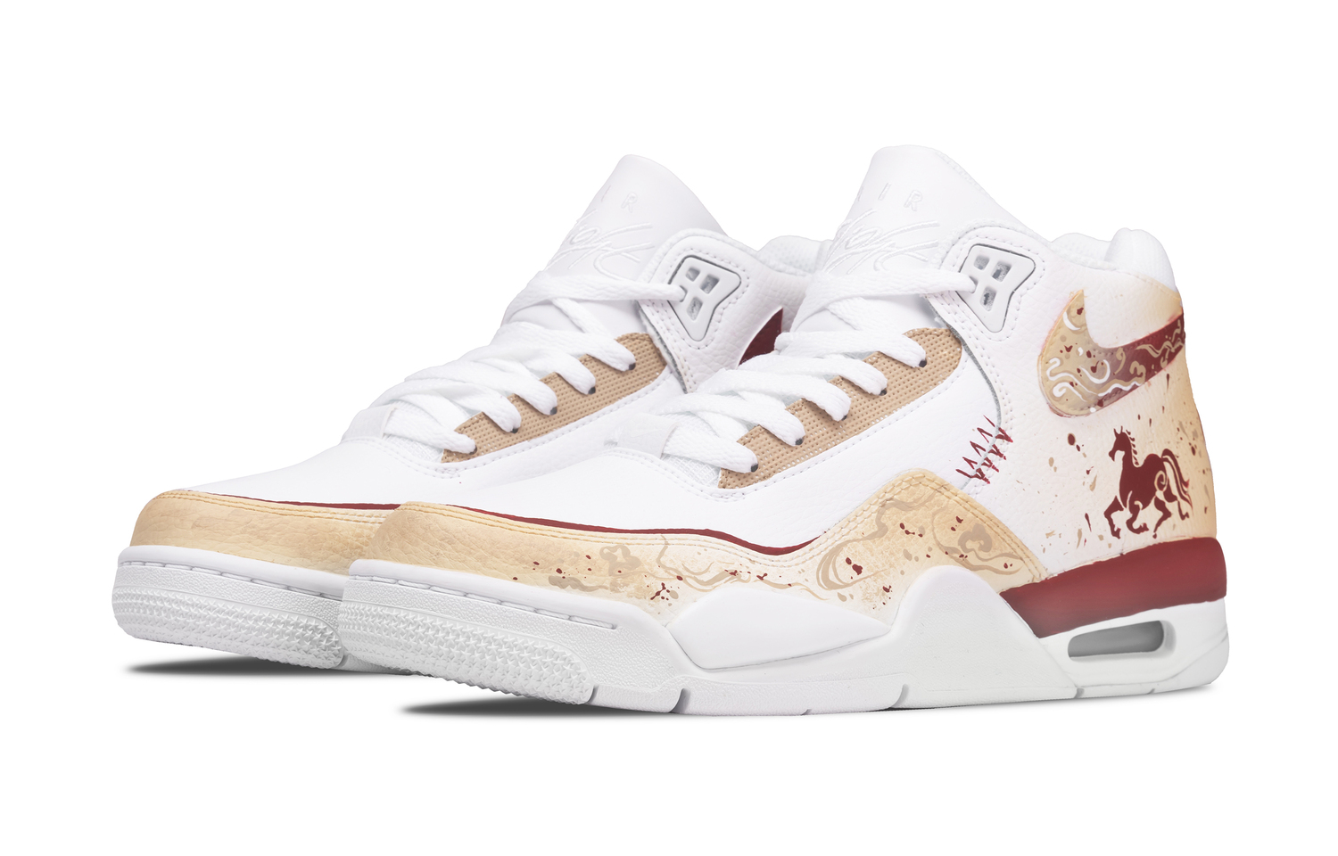 Nike Кроссовки Flight Legacy Red Horse Treading The Clouds из синтетической кожи с амортизацией из натуральной кожи и износостойкой подошвой — фото 4