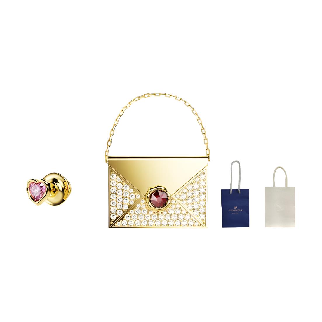 

Swarovski Брошь Letra Cubic Zirconia Faux Crystal Gold Tone Plated