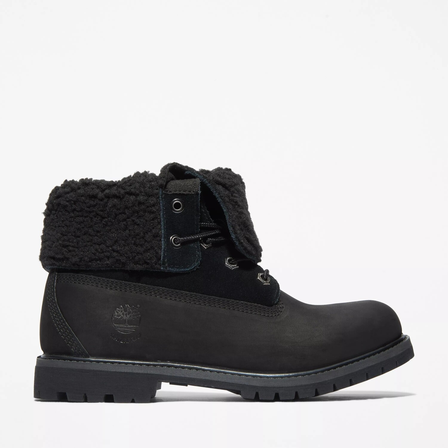 

Женские водонепроницаемые ботинки Timberland Authentics с закругленным верхом, цвет Black Nubuck