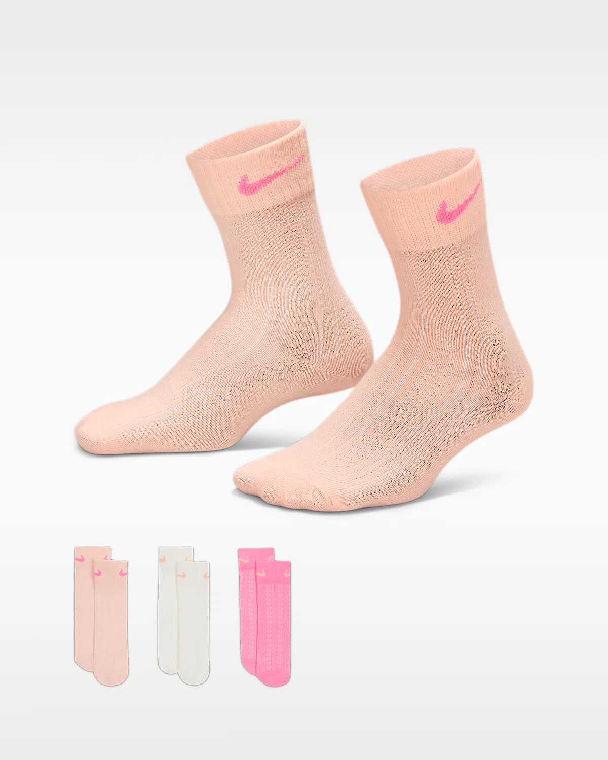 Детские носки Easy Breezy Pointelle (3 пары) Nike, Arctic Orange