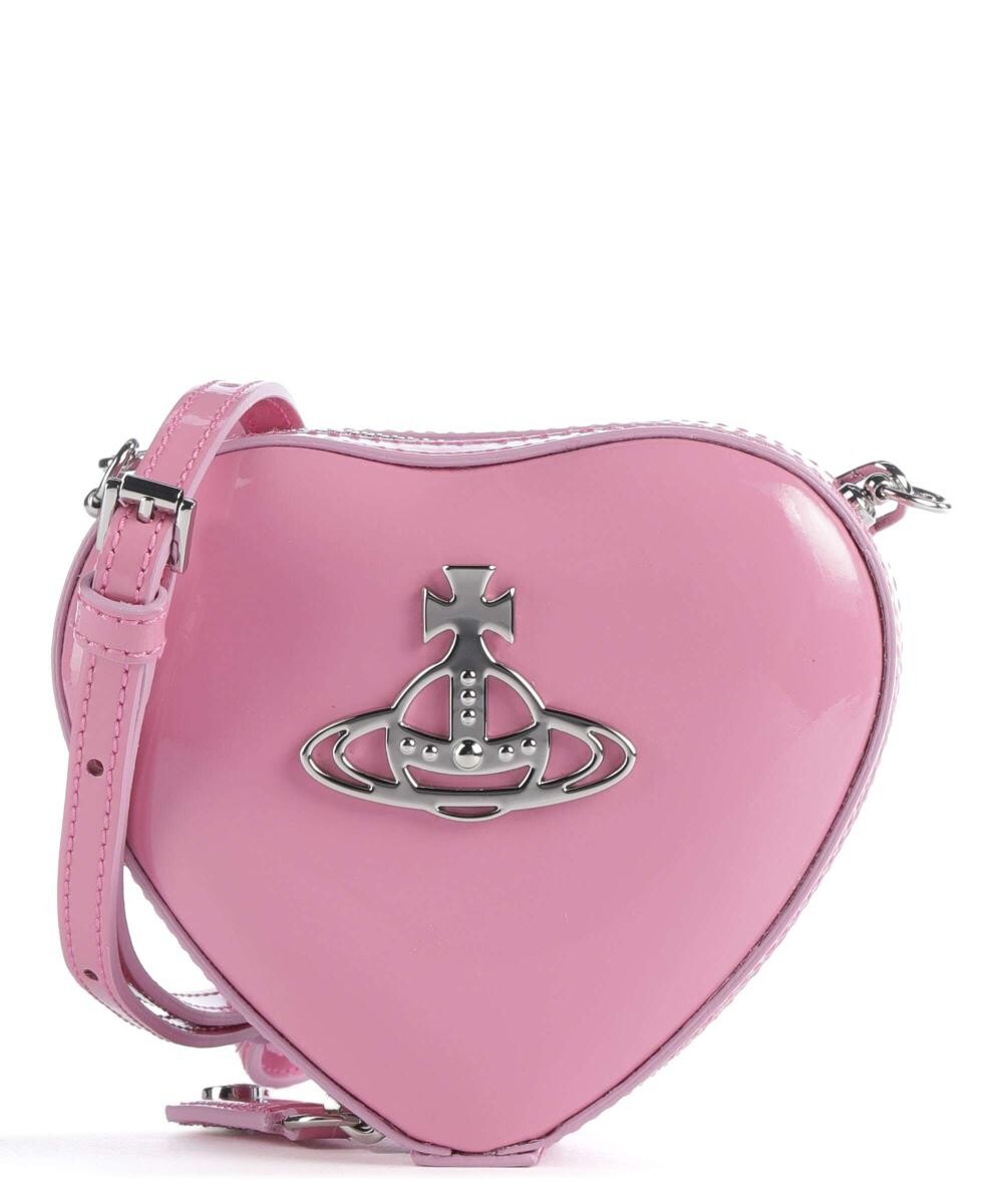 

Сумка на плечо из блестящей лакированной кожи Vivienne Westwood, розовый