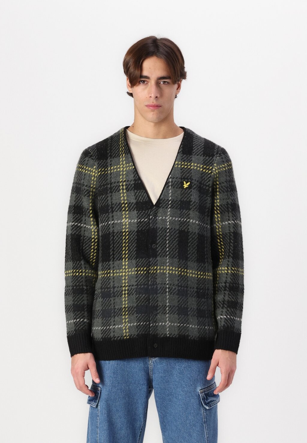 

Кардиган BRUSHED TARTAN Lyle & Scott, черный
