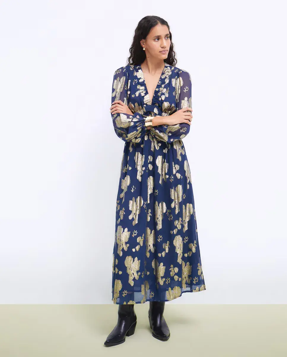 

Платье миди с длинными рукавами Tintoretto, цвет 440 Azulón