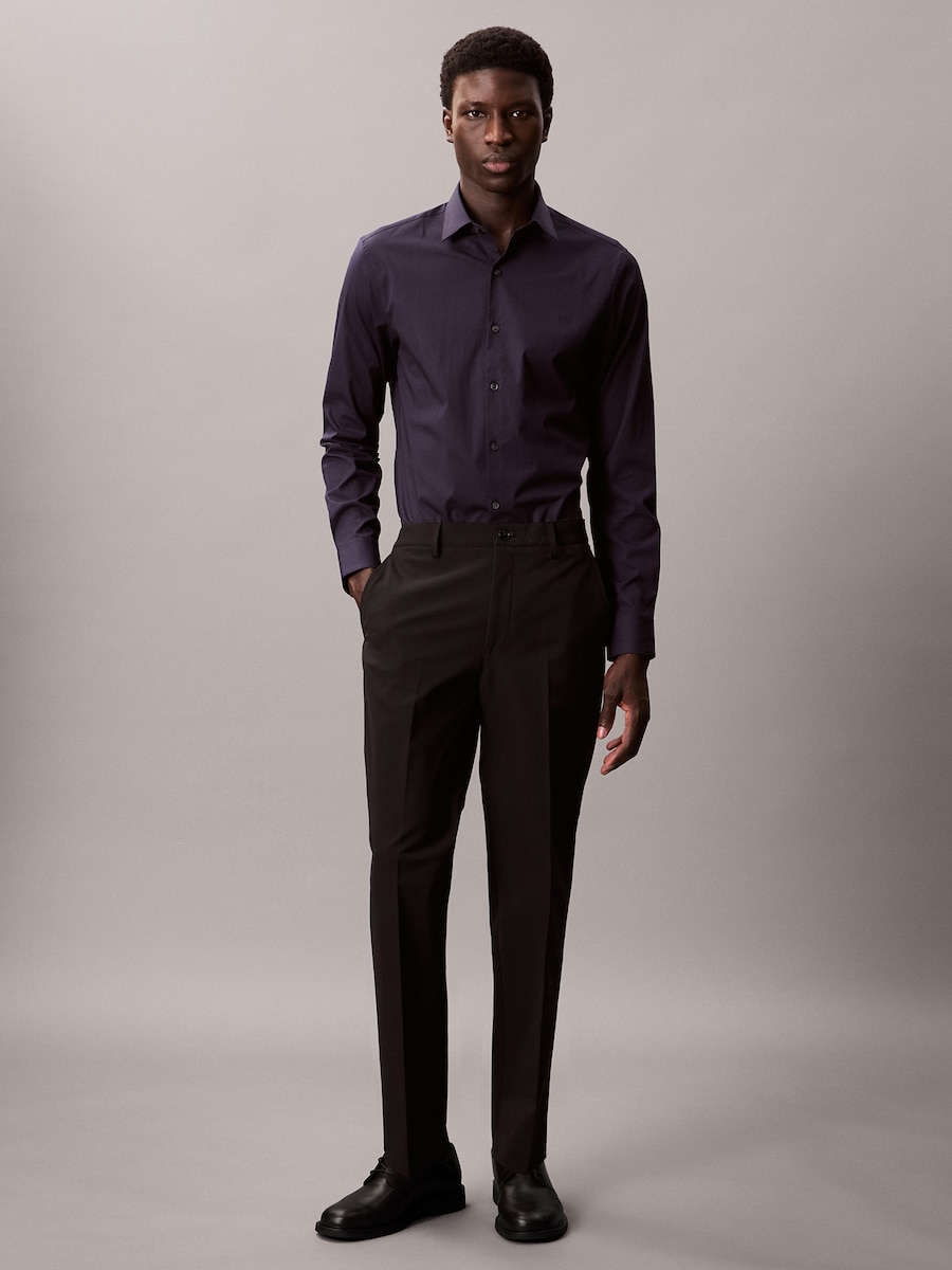 Рубашка делового кроя Slim Fit Calvin Klein ESNTL, темно-синий — фото 3