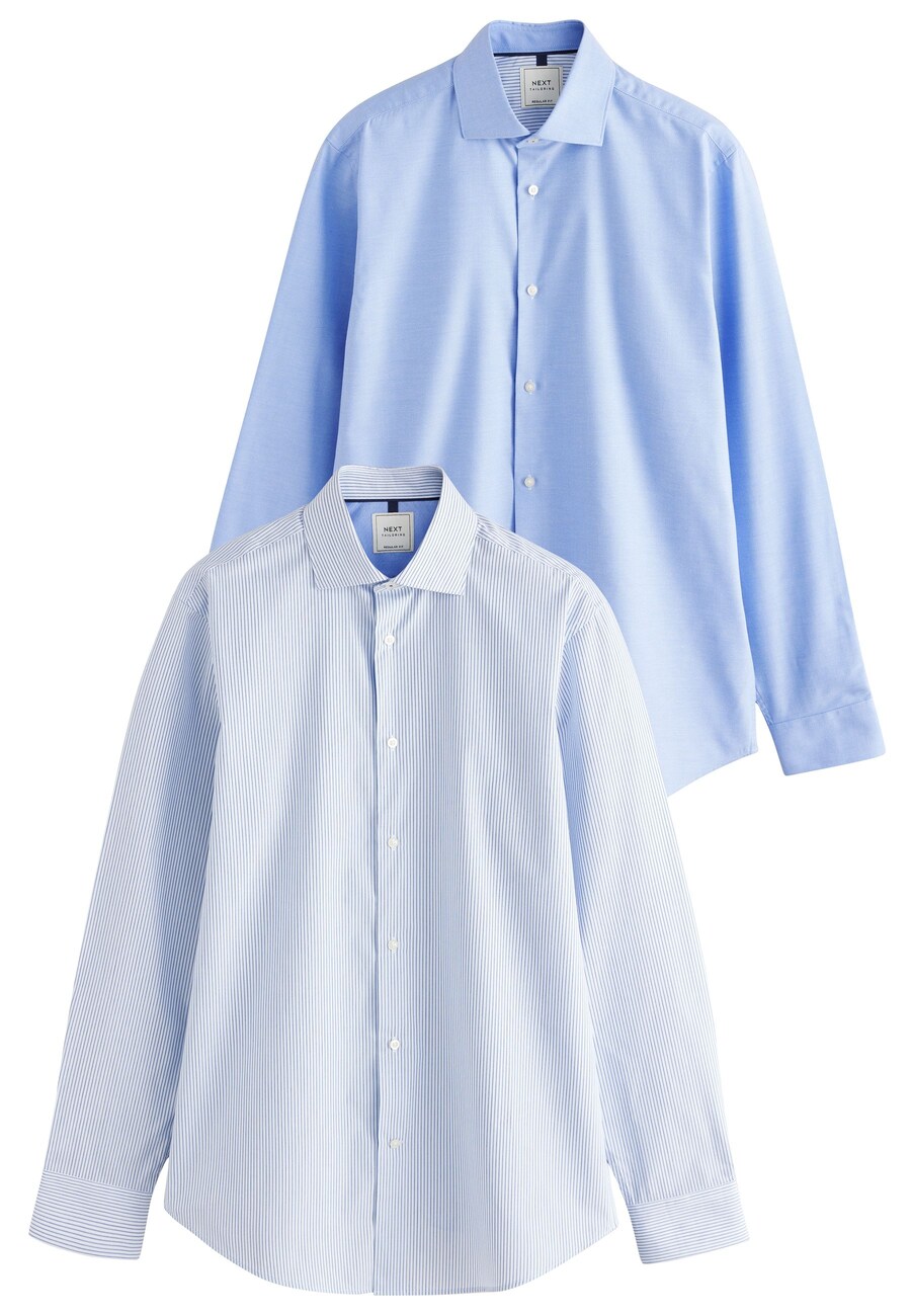 

Рубашка на пуговицах классического кроя Next, цвет Gentian/Light blue/White