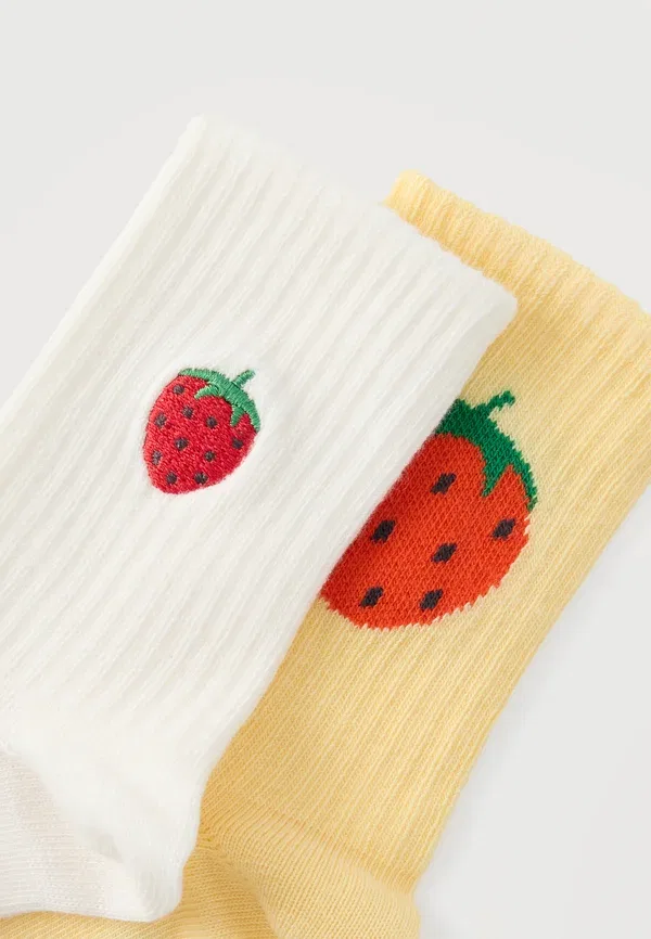 Носки Mini Rodini Strawberry 2 pack, разноцветные — фото 2