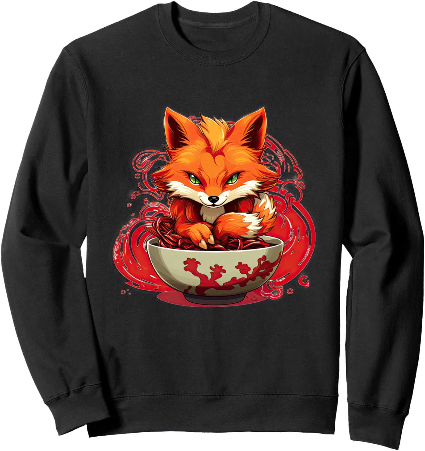 

Толстовка Japanese Ramen Eating Animal Design, черный