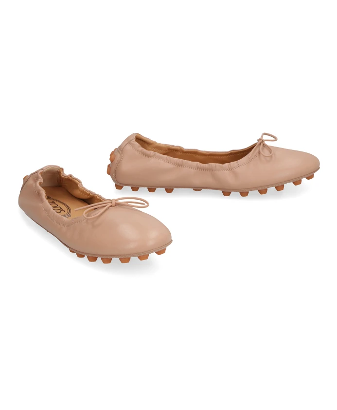 Балетки из искусственной кожи с резиновыми заклепками Tod'S, бежевый — фото 2