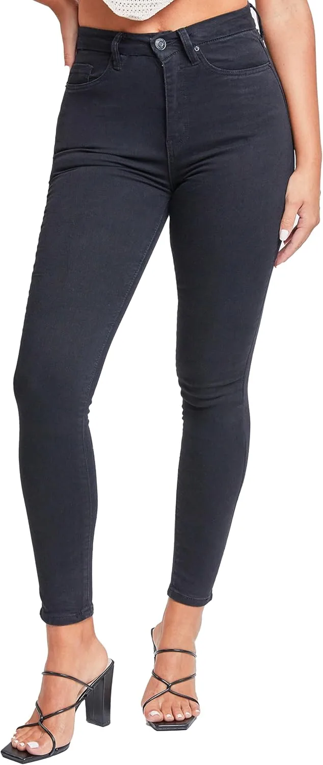 

YMI Women's Curvy Fit High Rise Skinny Jean с переработанными волокнами