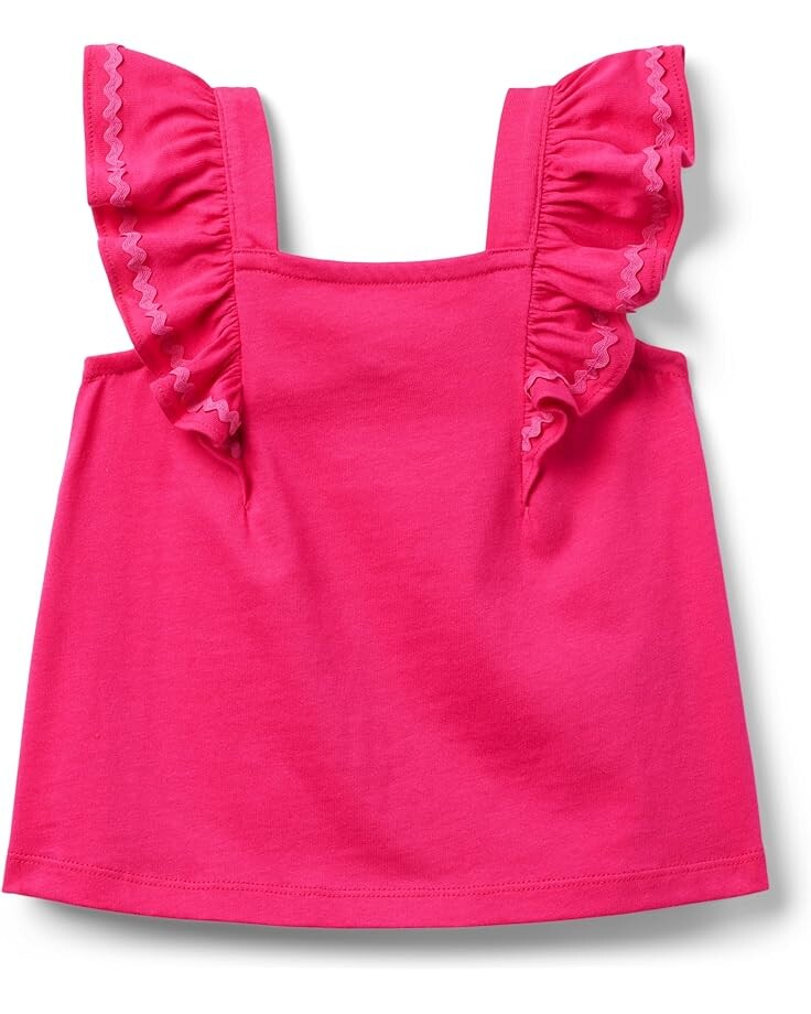 

Топ Janie and Jack Girls Pink Ricrac Top, цвет Pink 2