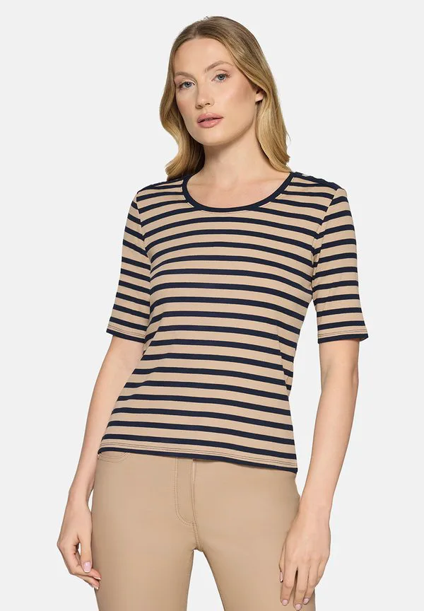 

Футболка с принтом "mit struktur" Betty Barclay, Beige Dark Blue, Синий, Футболка с принтом "mit struktur" Betty Barclay, Beige Dark Blue