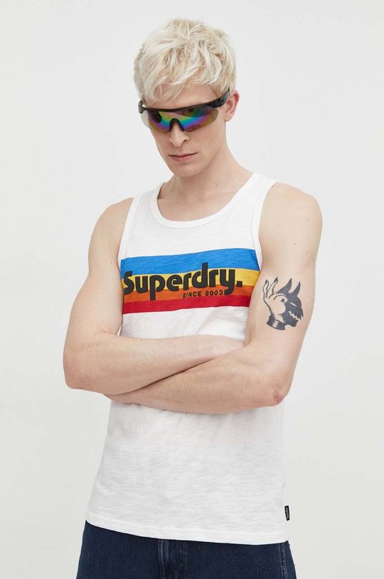 

Хлопковая футболка Superdry, белый