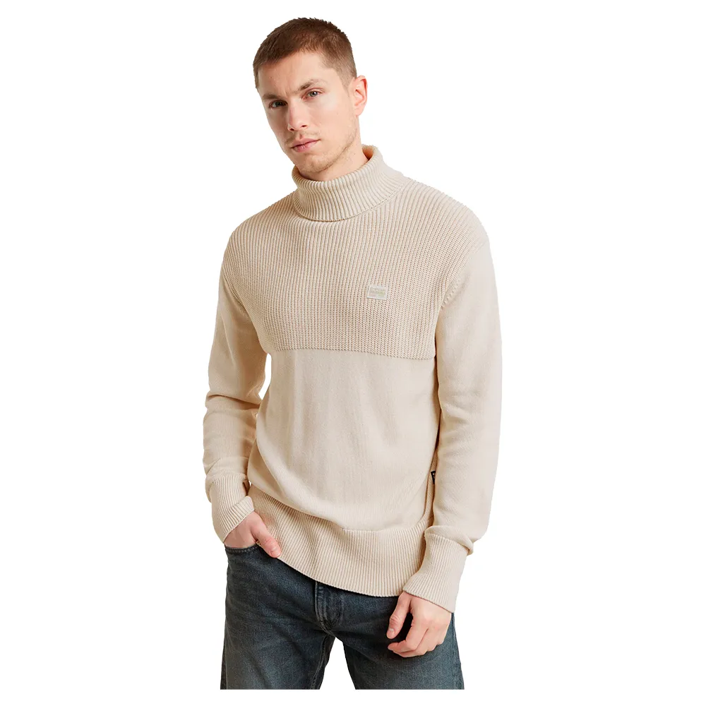 

Свитер G-Star Fisherman high neck, бежевый