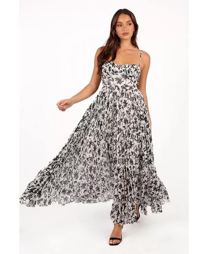 

Женское плиссированное платье макси Achanti Petal and Pup, черный