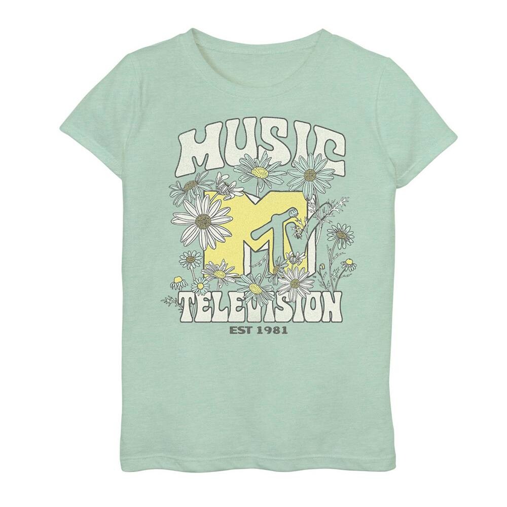 

Футболка с логотипом MTV Hippie Nature для девочек 7–16 лет Licensed Character, цвет Mint
