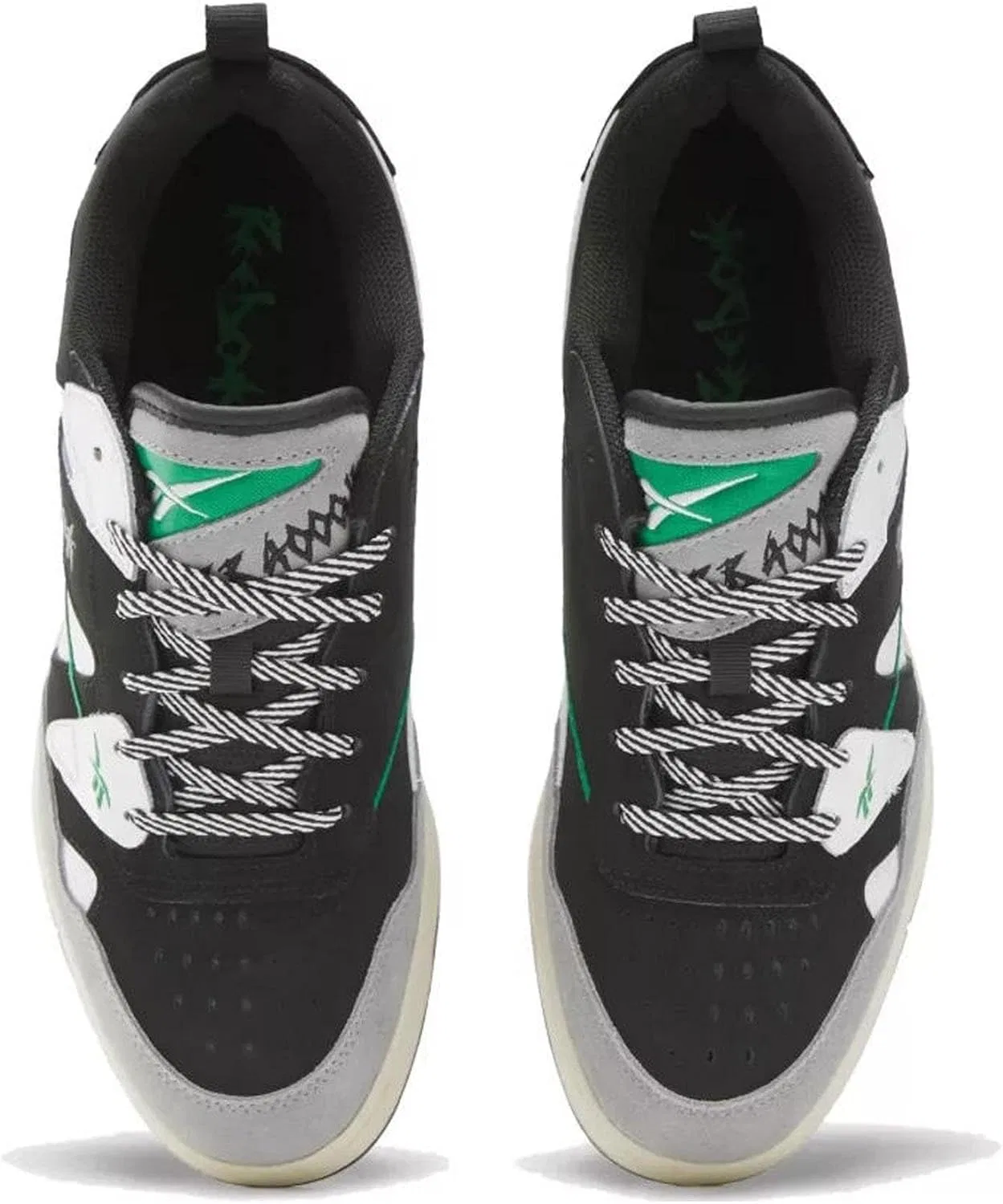 Кроссовки Reebok Unisex BB 4000 II '96, Black White Glengreen — фото 4